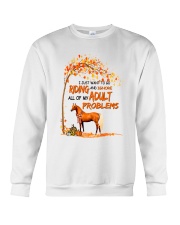 horse go riding ignore adult problems autumn Crewneck Sweatshirt tile