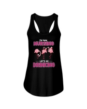 done nursing go drinking flamingo Ladies Flowy Tank tile
