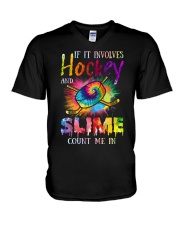 Hockey And Slime V-Neck T-Shirt tile