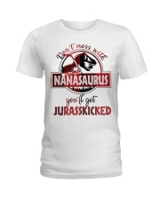 Hockey nanasaurus Ladies T-Shirt tile