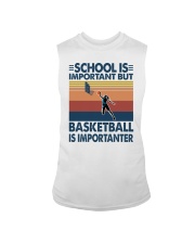 school is important but basketball is importanter Sleeveless Tee tile