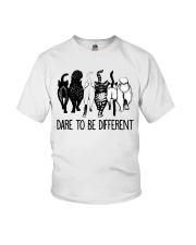 Dare to be different cat Youth T-Shirt tile