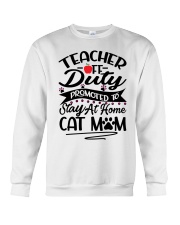 Promoted to Stay at home Cat Mom Crewneck Sweatshirt tile