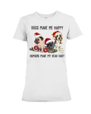 Dogs make me happy Premium Fit Ladies Tee tile