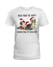 Dogs make me happy Ladies T-Shirt tile