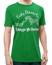easily distracted by horses and dogs Classic T-Shirt apparel-classic-tshirt-lifestyle-front-70