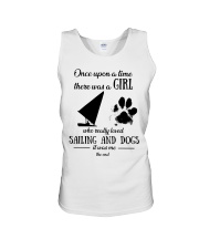 Once upon time girl loved sailing 2 dogs Unisex Tank tile