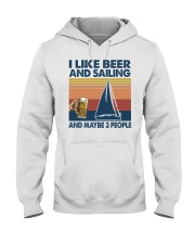 beer sailing may be 3 people Hooded Sweatshirt front