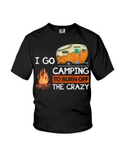 camping to burn off crazy Youth T-Shirt tile