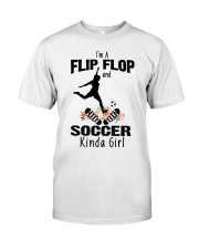 soccer flip flop kinda girl Classic T-Shirt tile