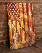 Horses and Jesus in the forest American Forest Pigeons Retro Vintage 16x24 Gallery Wrapped Canvas Prints aos-canvas-pgw-16x24-lifestyle-front-03