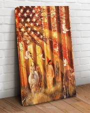 Horses and Jesus in the forest American Forest Pigeons Retro Vintage 16x24 Gallery Wrapped Canvas Prints aos-canvas-pgw-16x24-lifestyle-front-08