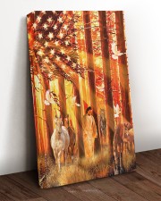 Horses and Jesus in the forest American Forest Pigeons Retro Vintage 16x24 Gallery Wrapped Canvas Prints aos-canvas-pgw-16x24-lifestyle-front-11