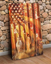 Horses and Jesus in the forest American Forest Pigeons Retro Vintage 16x24 Gallery Wrapped Canvas Prints aos-canvas-pgw-16x24-lifestyle-front-12