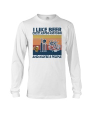 beer cricket hunting fishing may be 8 people Long Sleeve Tee tile