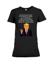 best father in the history of fathers Premium Fit Ladies Tee tile