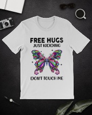 Hugs just kidding Butterfly Classic T-Shirt lifestyle-mens-crewneck-front-16