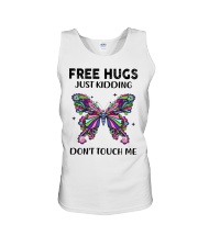 Hugs just kidding Butterfly Unisex Tank tile