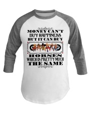 Money cannot buy happiness Baseball Tee tile