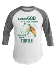 I asked God for a true friend Baseball Tee tile