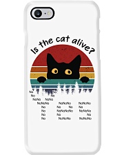Is the cat alive Phone Case tile