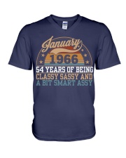 January 1966 54 years of being a bit V-Neck T-Shirt tile