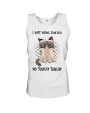 Cat I hate being touched no touchy touchy Unisex Tank tile