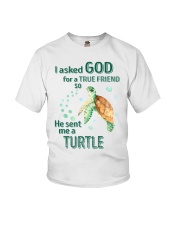 I asked God for a true friend Youth T-Shirt tile