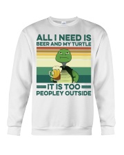 All i need is beer and my turtle Crewneck Sweatshirt tile