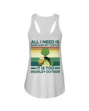 All i need is beer and my turtle Ladies Flowy Tank tile