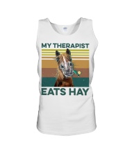 My therapist eats hay Unisex Tank tile
