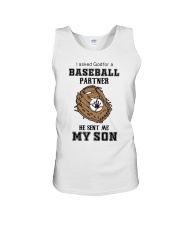 I asked God for a Baseball Unisex Tank tile