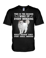 Ragdoll Cat this is the reason V-Neck T-Shirt tile