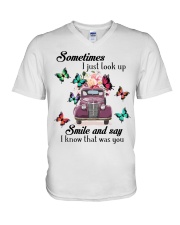 Sometimes I just look up V-Neck T-Shirt tile