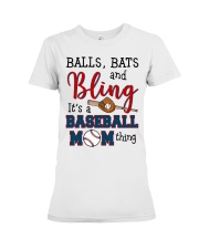 Balls Bats And Bling Premium Fit Ladies Tee tile