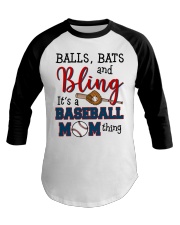 Balls Bats And Bling Baseball Tee front