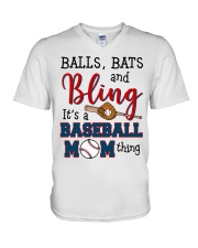 Balls Bats And Bling V-Neck T-Shirt tile