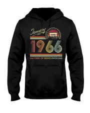 January 1966 54 years Hooded Sweatshirt front