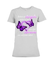 Believe in Angels believe in love Premium Fit Ladies Tee tile