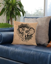 Yoga-Mandala Elephant Home Decor Square Pillowcase aos-pillow-square-front-lifestyle-02