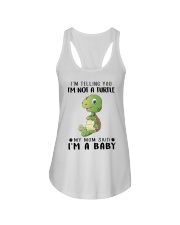 I am telling you I am not a turtle Ladies Flowy Tank tile