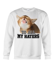 Cat to all my haters Crewneck Sweatshirt tile