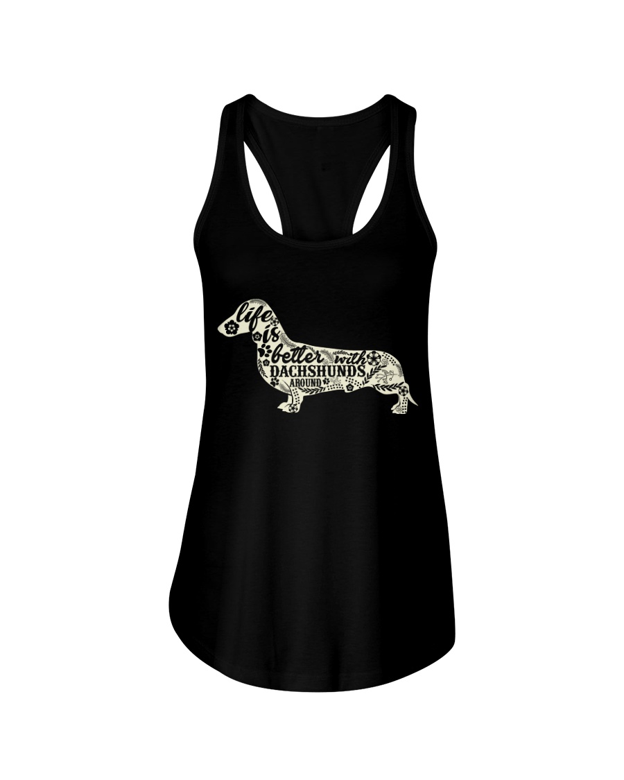 Life is better with dachshunds around Ladies Flowy Tank
