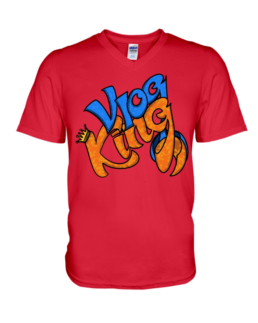 Vlog king V-Neck T-Shirt