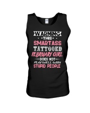 SMARTASS TATTOOED FEBRUARY GIRL Unisex Tank thumbnail