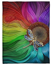Sunflower - Dragonfly Small Fleece Blanket - 30" x 40" thumbnail
