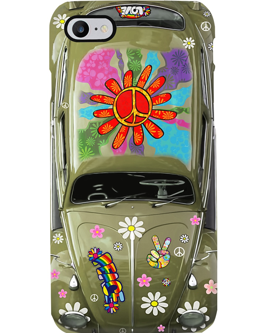 Hippie Vw Bug Green Phone Case
