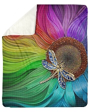 Sunflower - Dragonfly Sherpa Fleece Blanket - 50" x 60" thumbnail