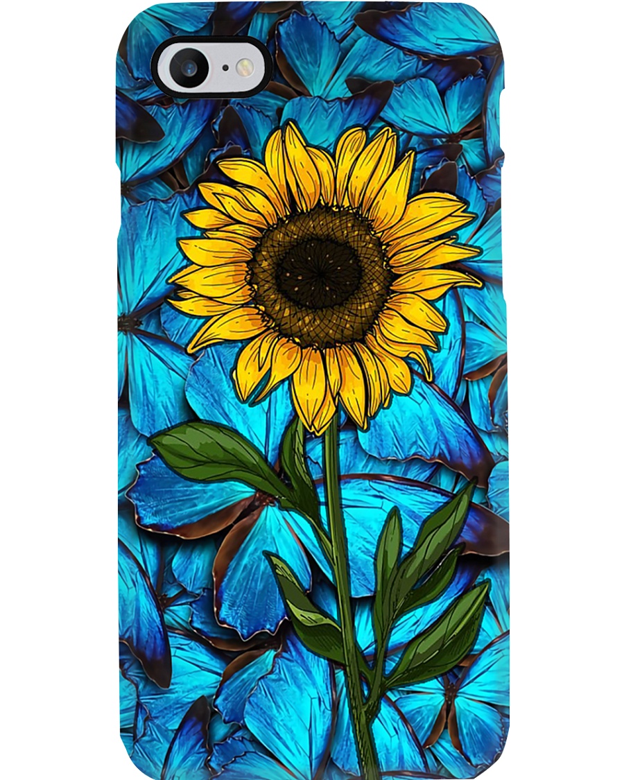 Sunlower butterflies Phone Case