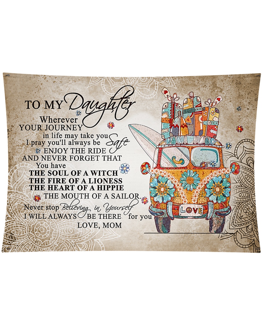 To My Daughter Wall Tapestry - 36” x 26”